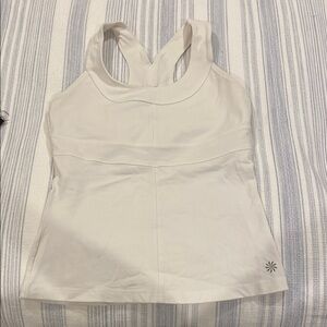 Athleta White Tank Top with Built-In Sports Bra